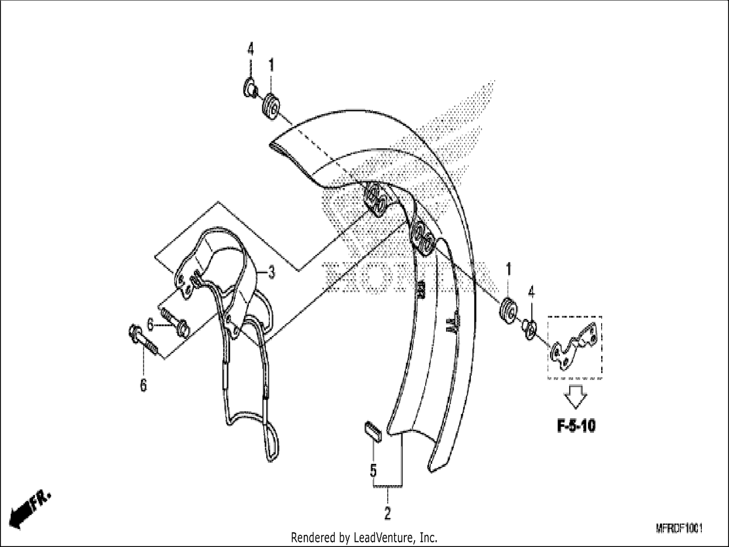  1 FRONT FENDER (VT1300CXA)