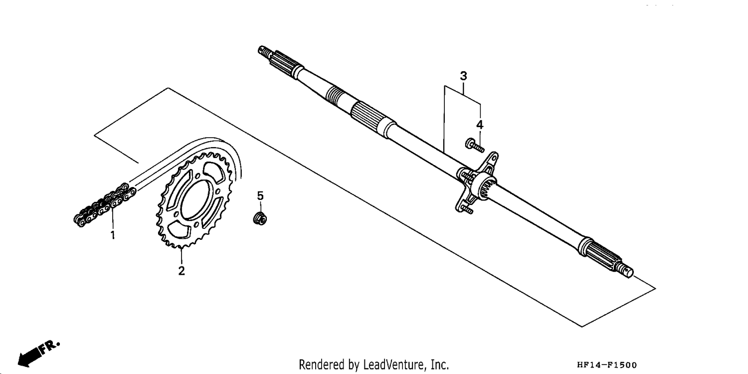 REAR WHEEL AXLE