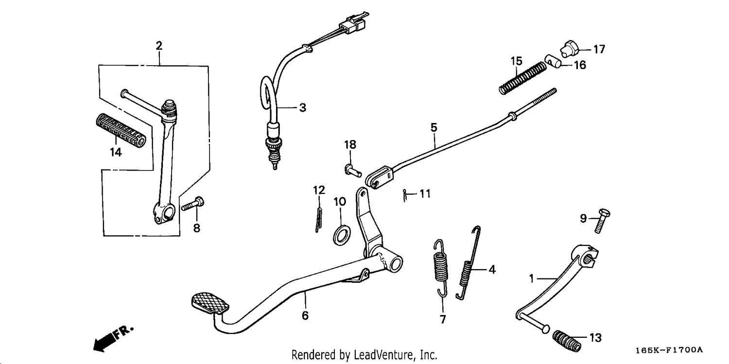 PEDAL/KICK STARTER ARM