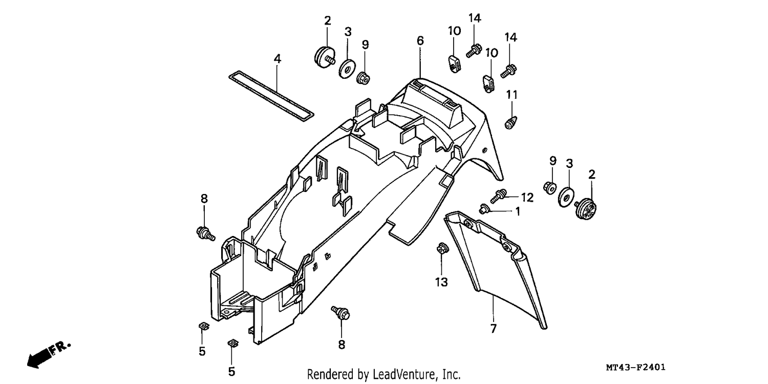 REAR FENDER (VFR750FR/FS/FT/FV)