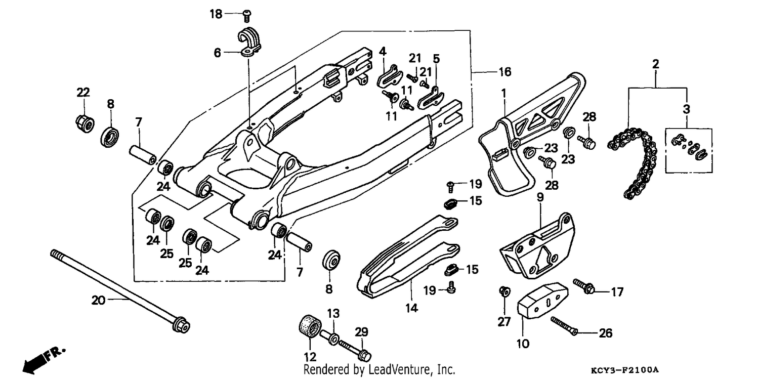 SWINGARM/CHAIN CASE