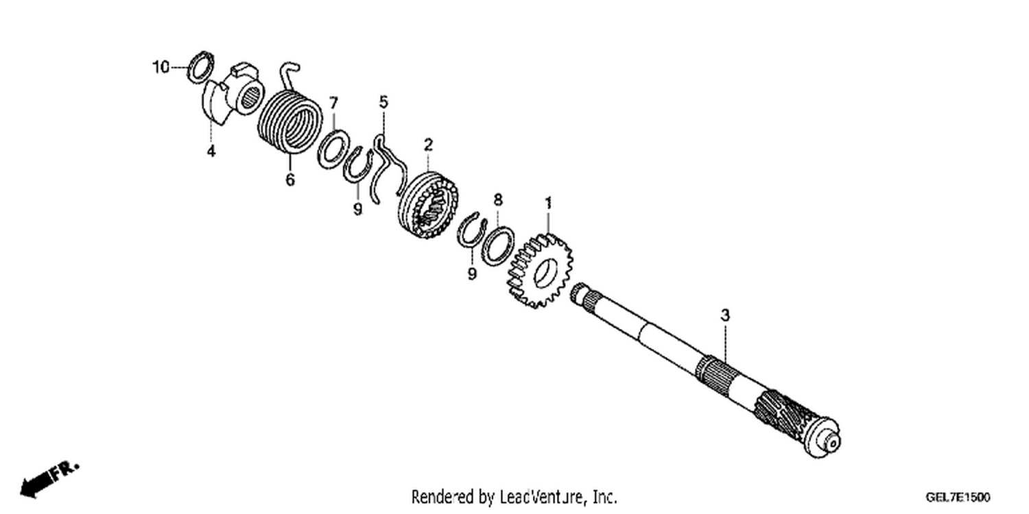  KICK STARTER SPINDLE
