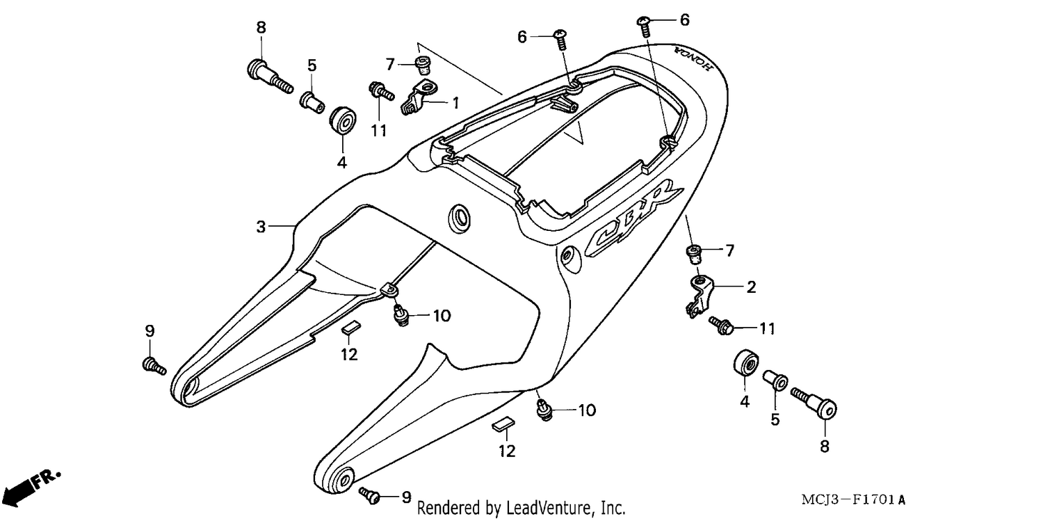 REAR COWL (CBR900RR2,3)