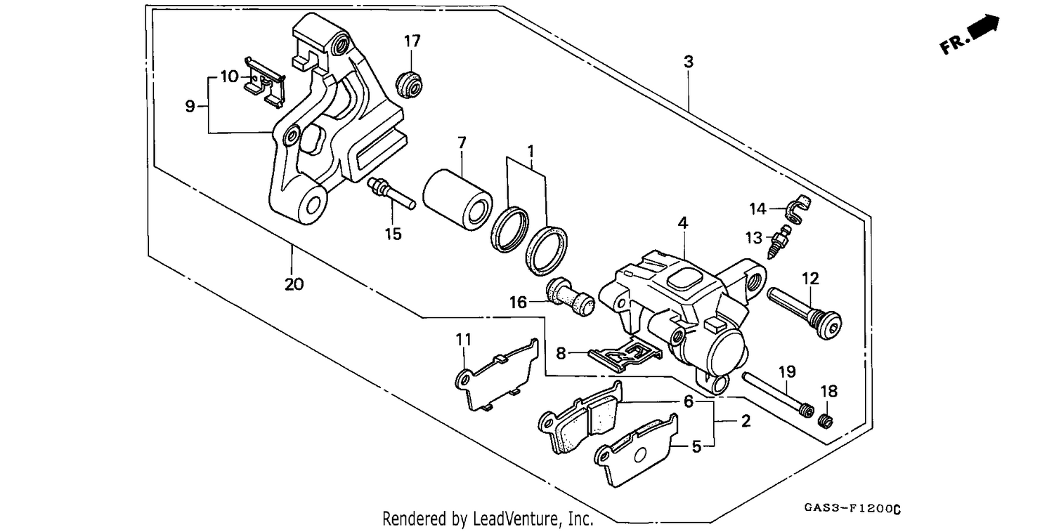 REAR BRAKE CALIPER