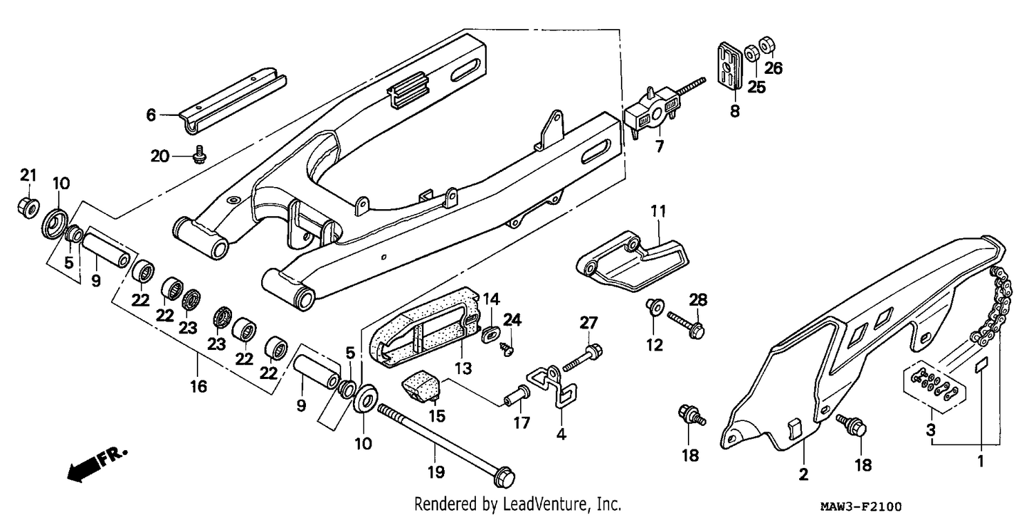 SWINGARM/CHAIN CASE