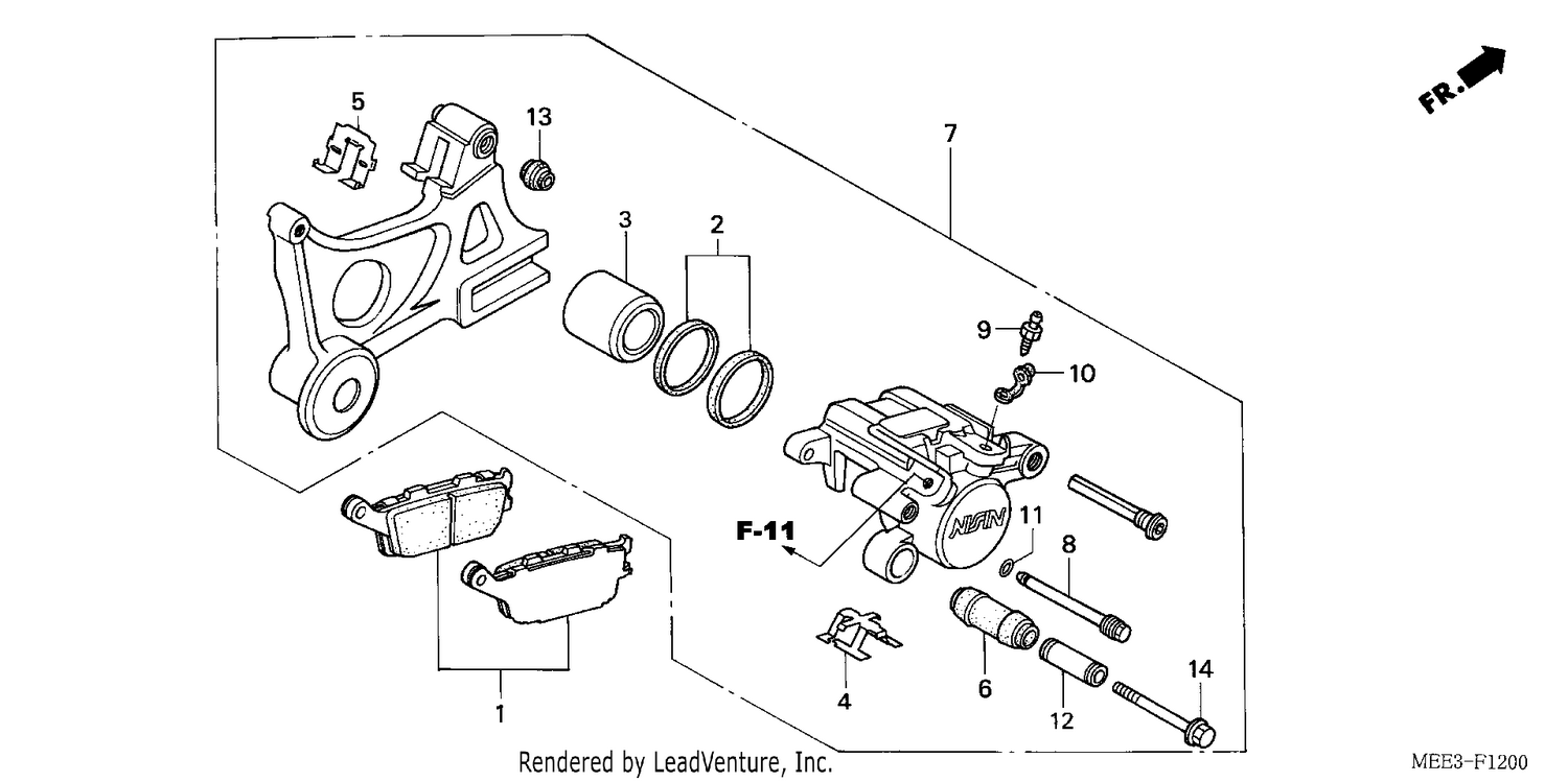 REAR BRAKE CALIPER