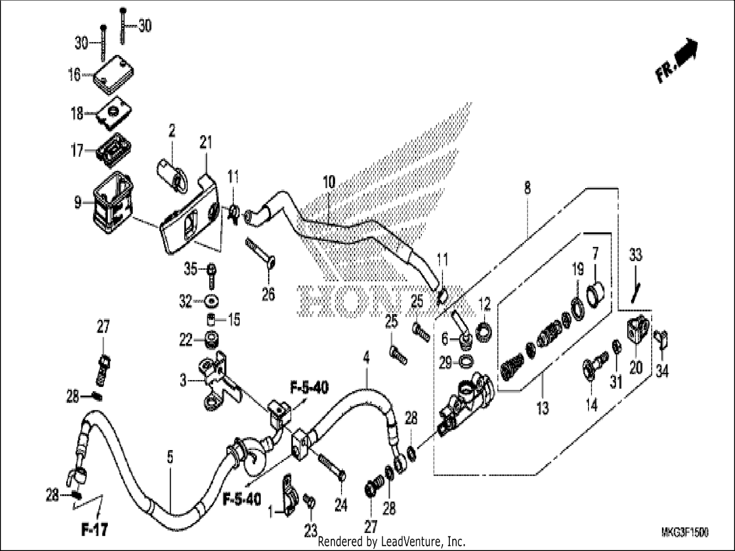  REAR BRAKE MASTER CYLINDER