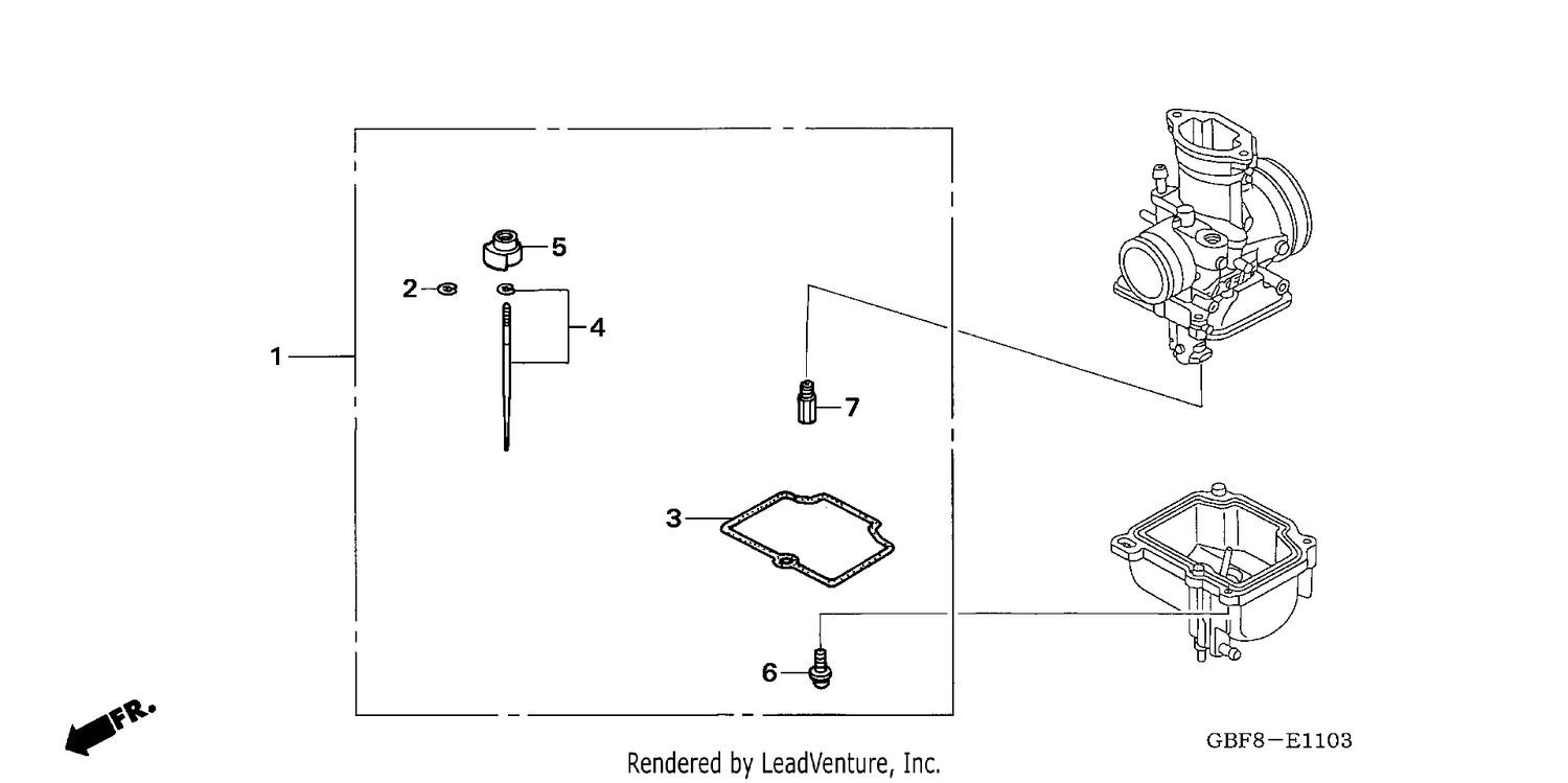 CARBURETOR O.P. KIT (CR85R5,6/RB5,6)