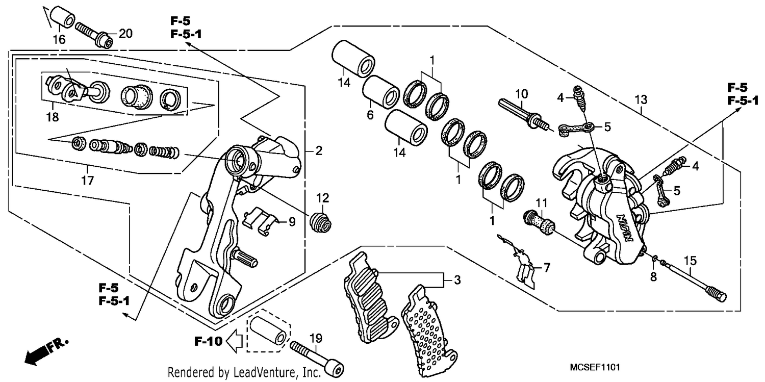 L. FRONT BRAKE CALIPER