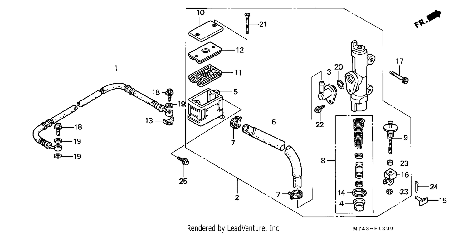 RR. BRAKE MASTER CYLINDER (VFR750FL/FM/FN/FP)
