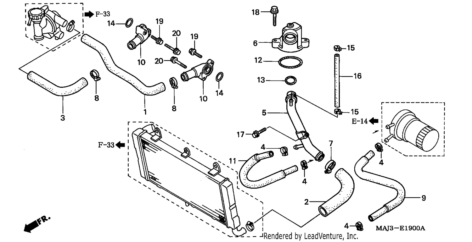 WATER PIPE (ST1100S/AS)