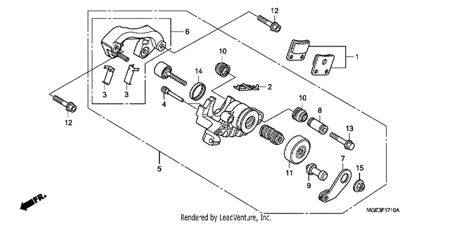  10 REAR BRAKE CALI PER (VFR1200FD) (PARKI NG)