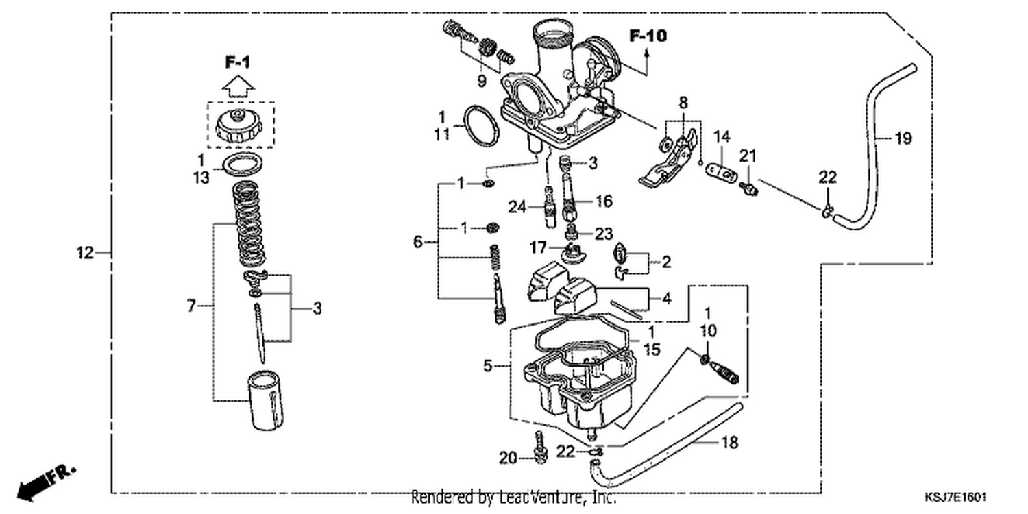  1 CARBURETOR (CRF100F)