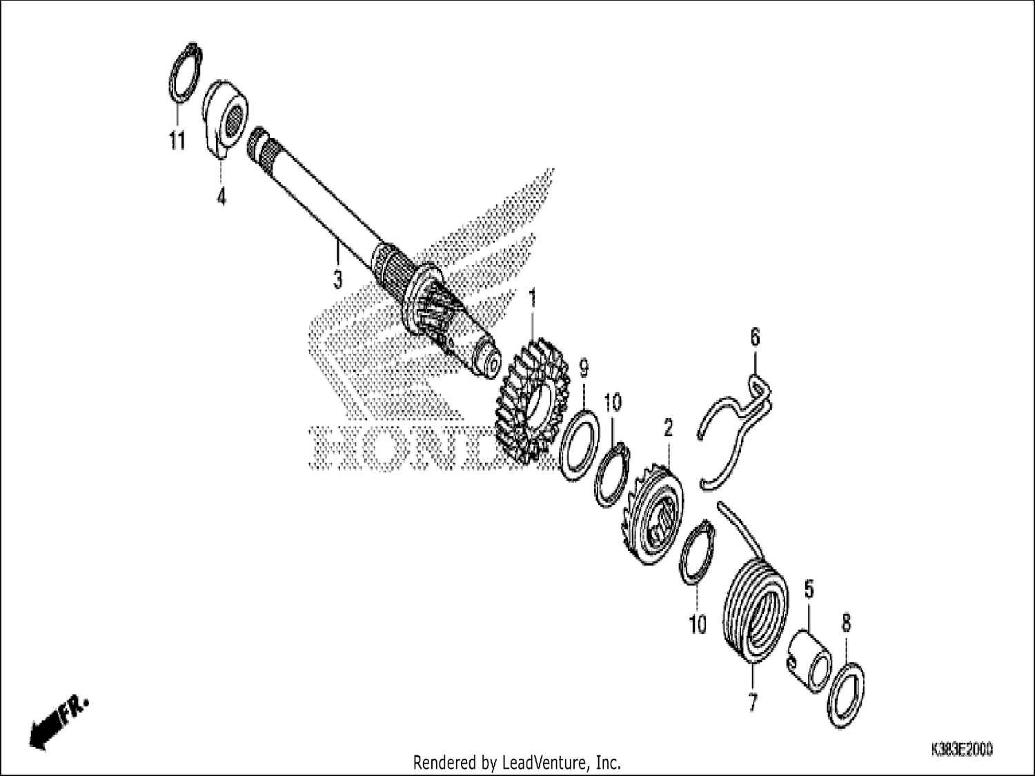  KICK STARTER SPINDLE