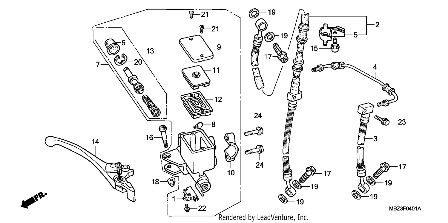 FRONT BRAKE MASTER CYLINDER (2)