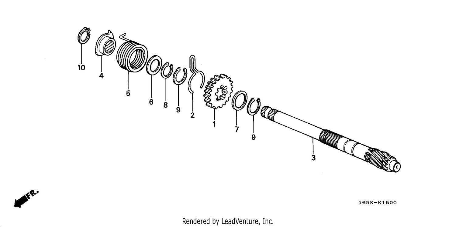 KICK STARTER SPINDLE (Z50JK/JIIK/JIIIL)