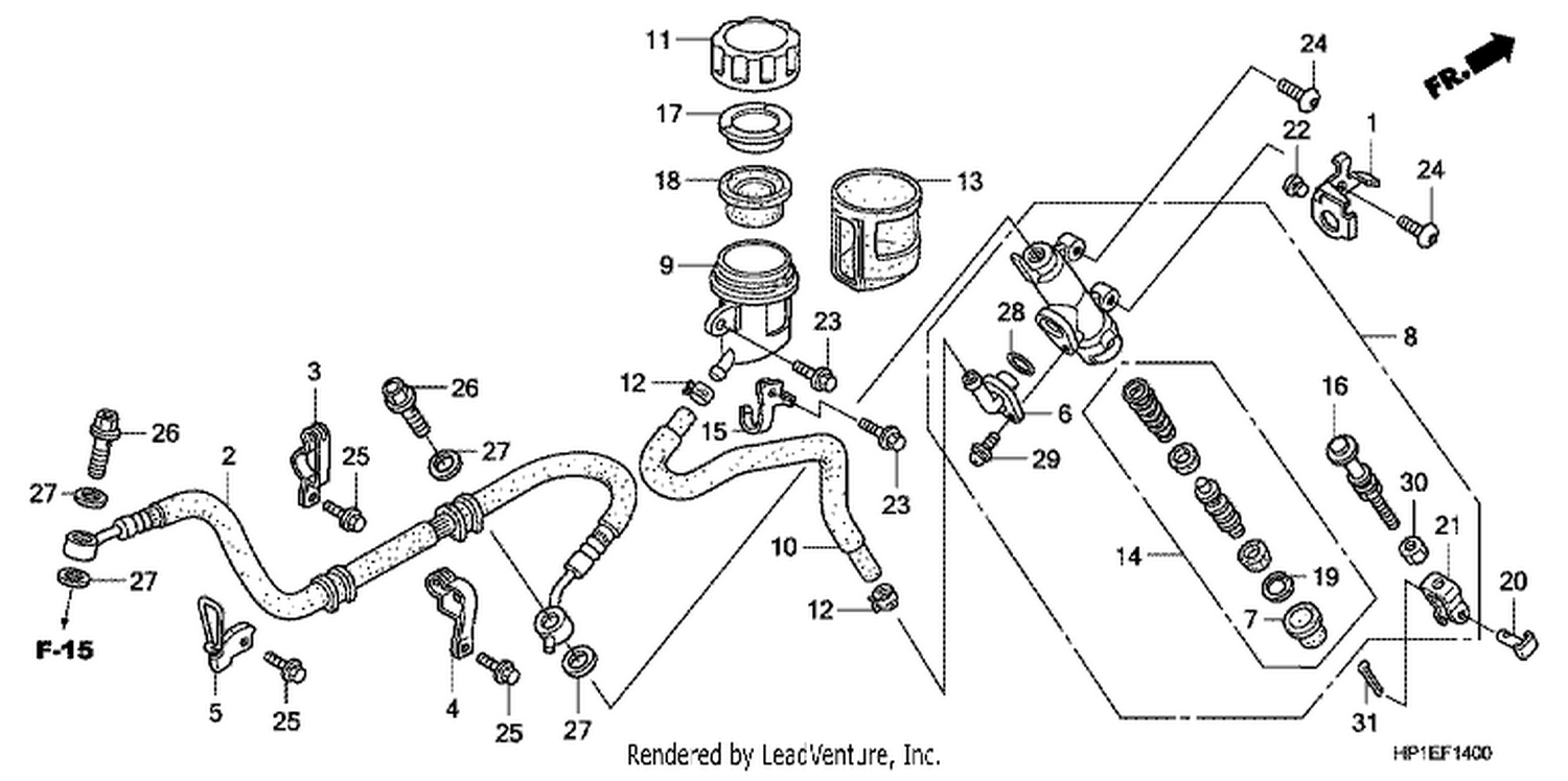  RR. BRAKE MASTER CYLI NDER