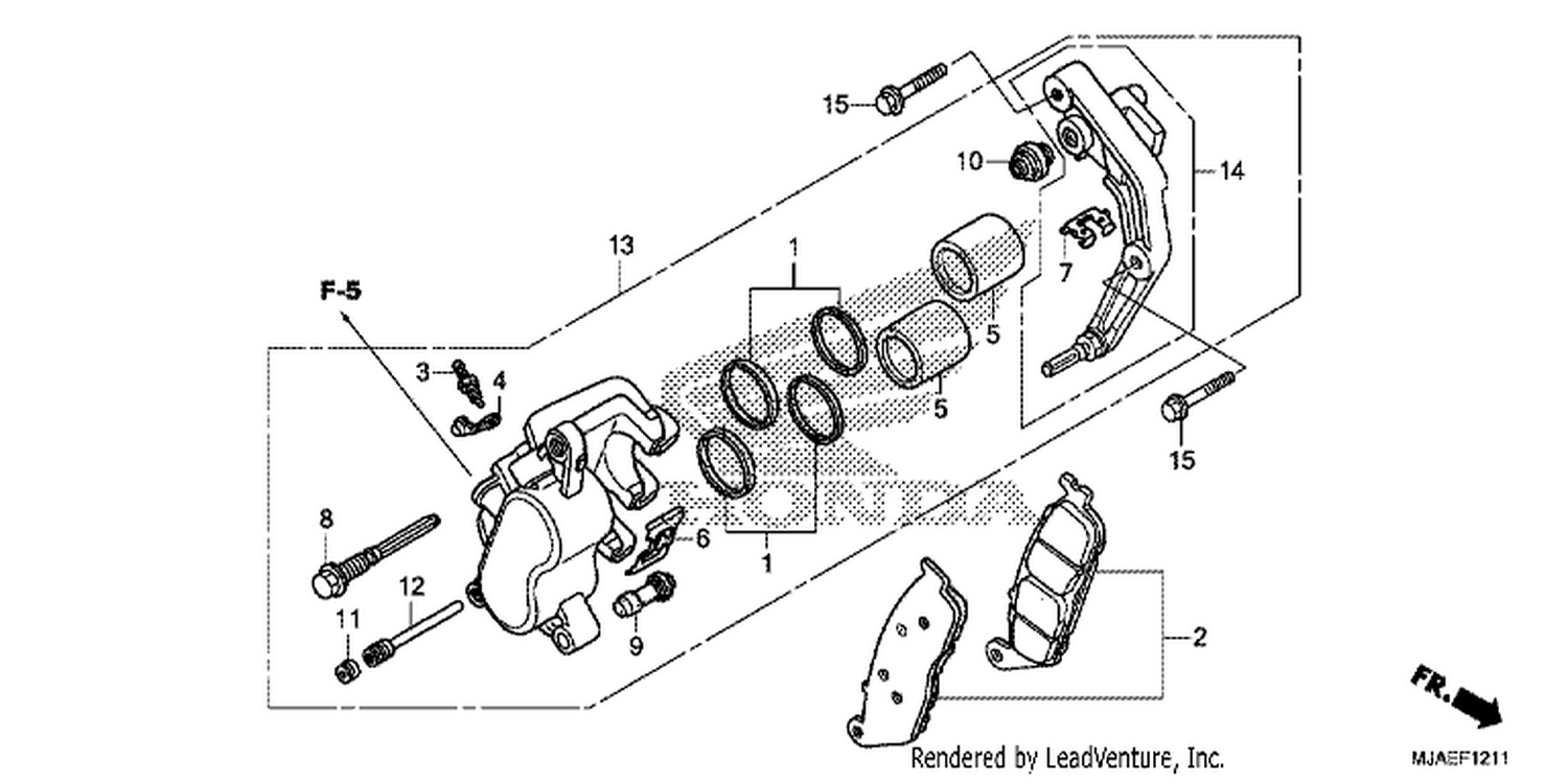  11 FRONT BRAKE CALI PER (VT750C2B/ C)