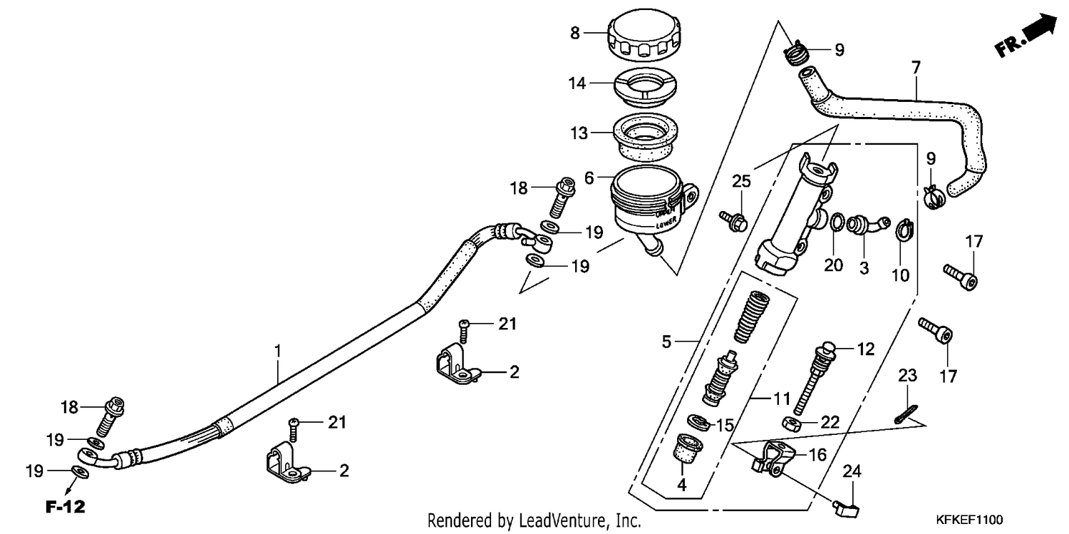 REAR BRAKE MASTER CYLINDER