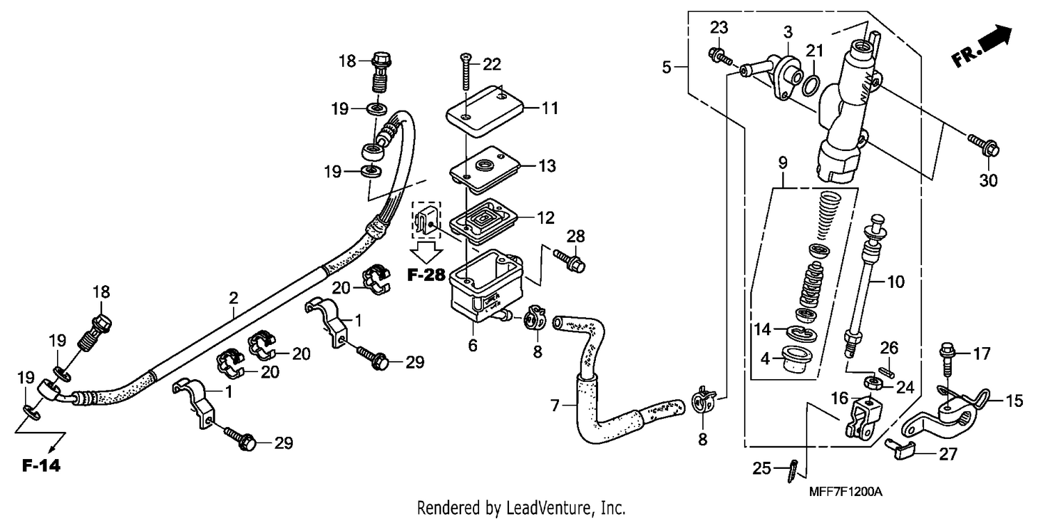 RR. BRAKE MASTER CYLINDER