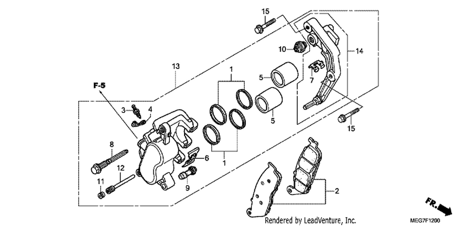  FRONT BRAKE CALIPER (VT750C2B/C/CA)