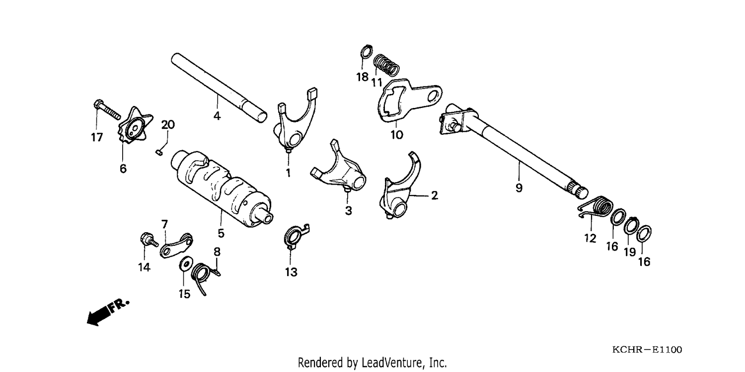 GEARSHIFT DRUM/SHIFT FORK