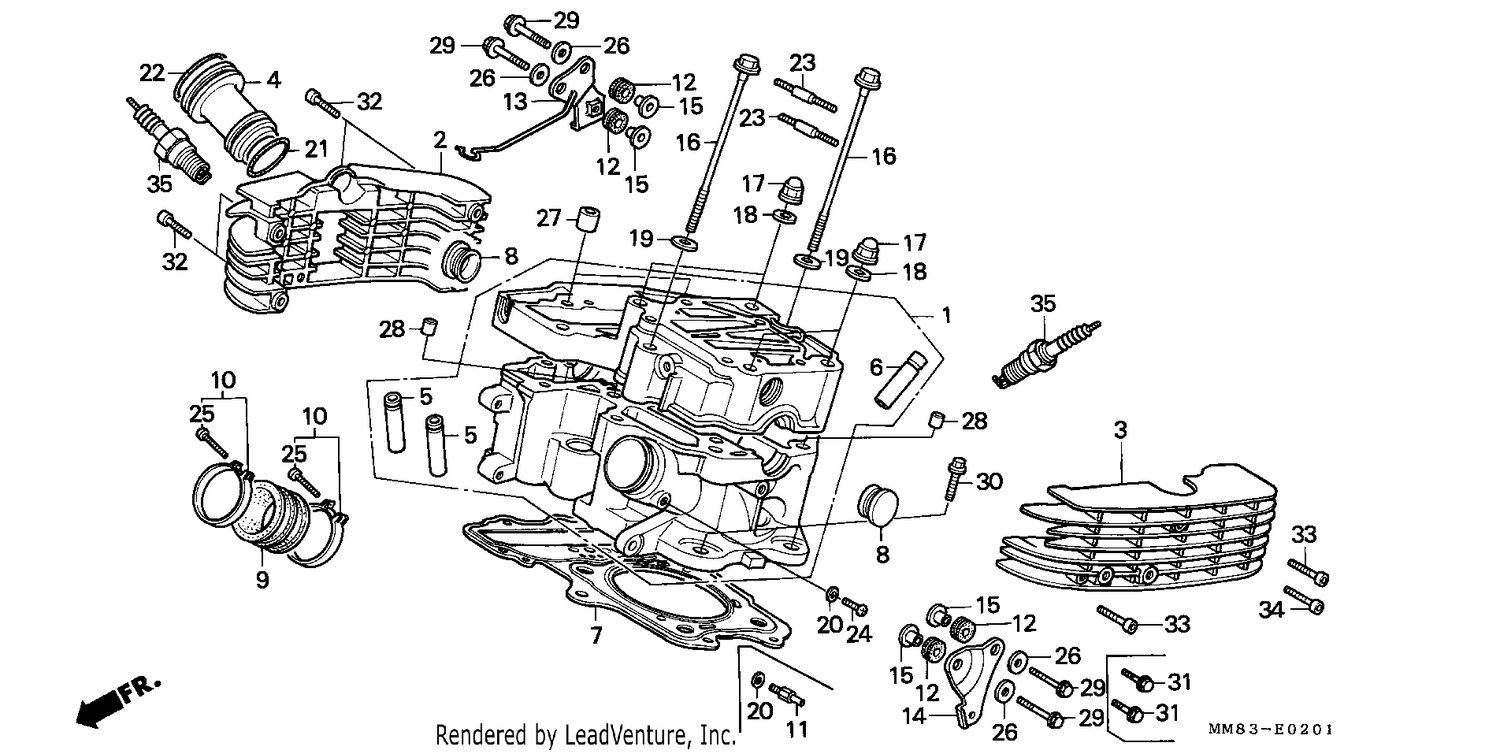 CYLINDER HEAD (REAR)