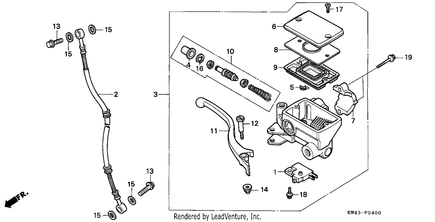 FR. BRAKE MASTER CYLINDER