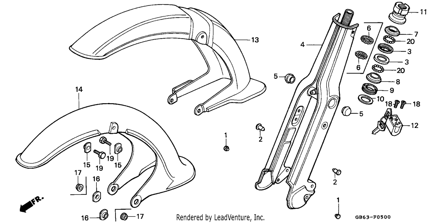 FRONT FORK/FRONT FENDER