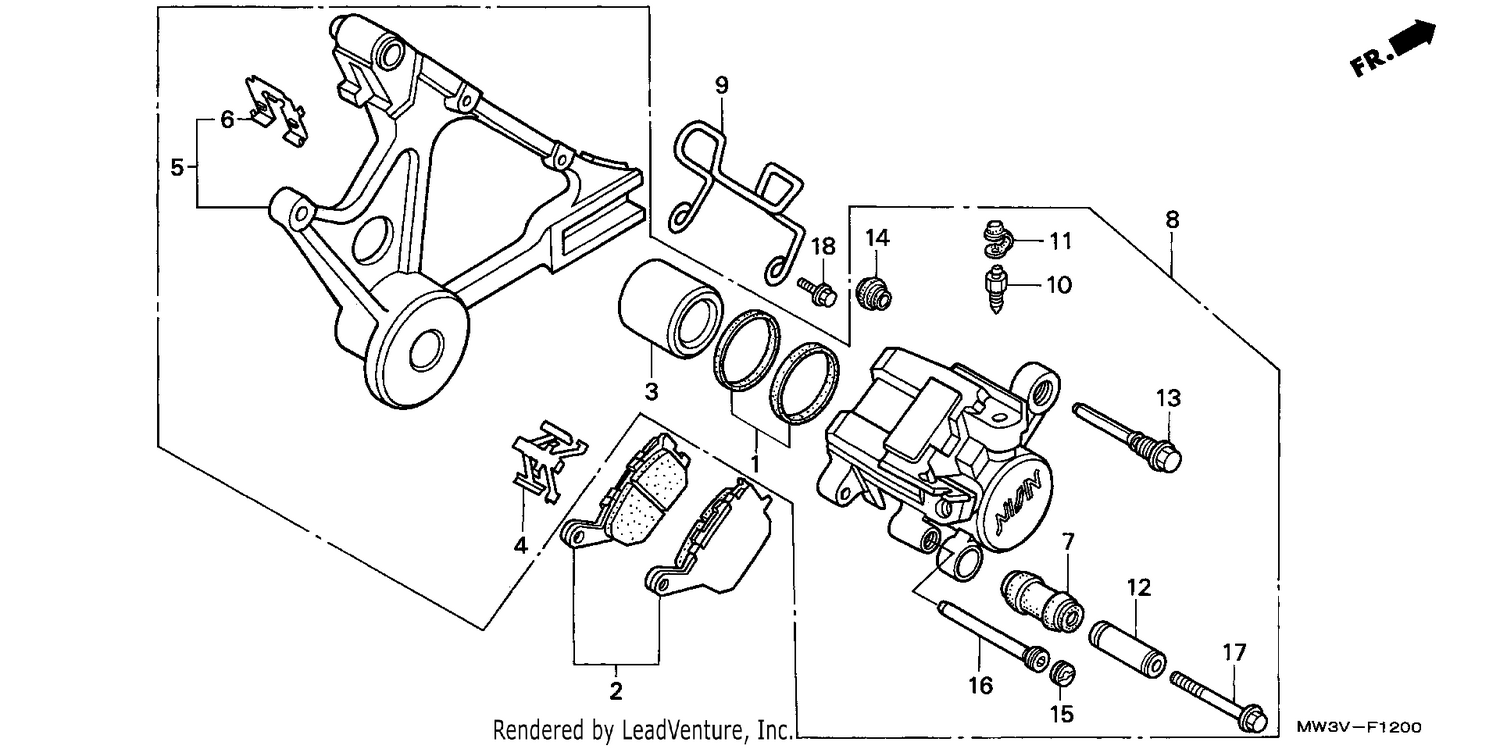 REAR BRAKE CALIPER