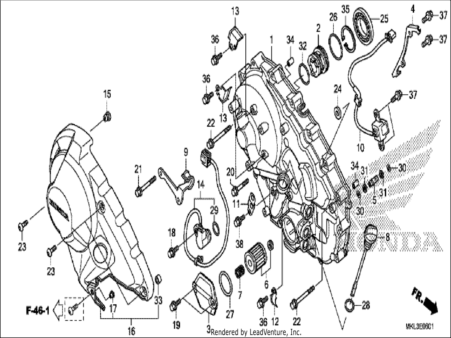  1 RIGHT CRANKCASE COVER (NC750XD)