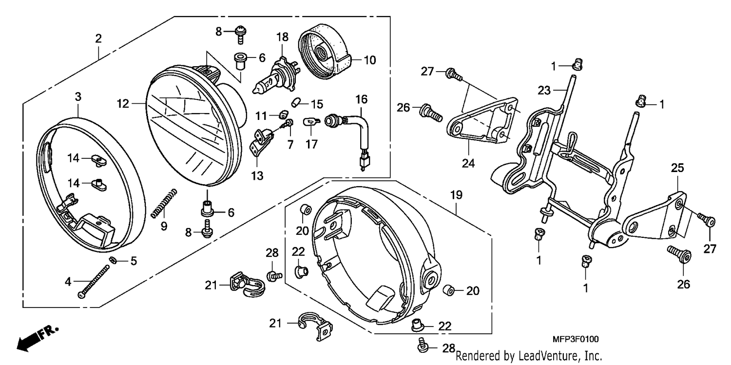 HEADLIGHT (CB1300/CB1300A )