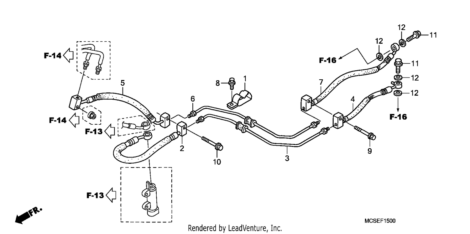 REAR BRAKE HOSE (ST1300)
