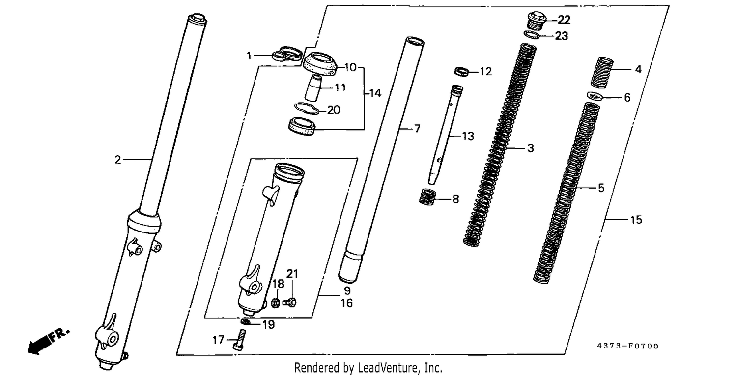 FRONT FORK (XL125SZ/A/B,C -CM)