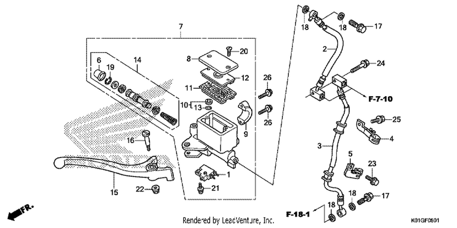  1 FRONT BRAKE MASTER CYLI NDER ( ABS)