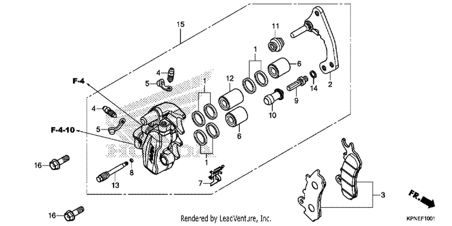  1 FRONT BRAKE CALI PER (GLR1251WHH)