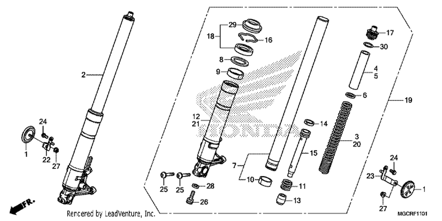  1 FRONT FORK (CB1100NA/NAD)