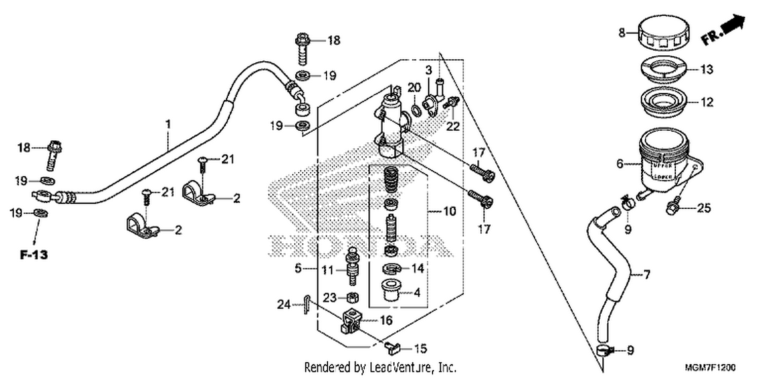  REAR BRAKE MASTER CYLI NDER (CB600F)