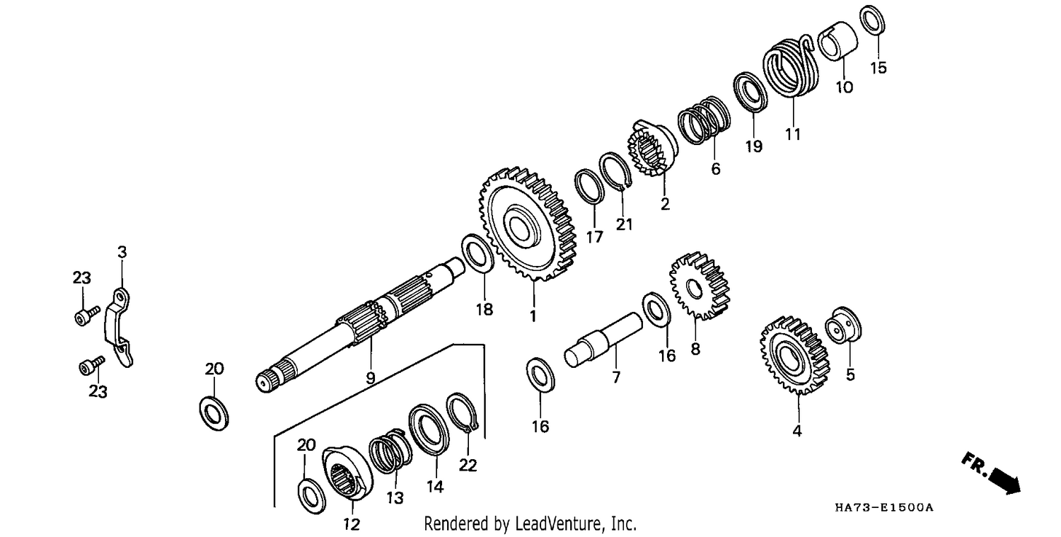 KICK STARTER SPINDLE