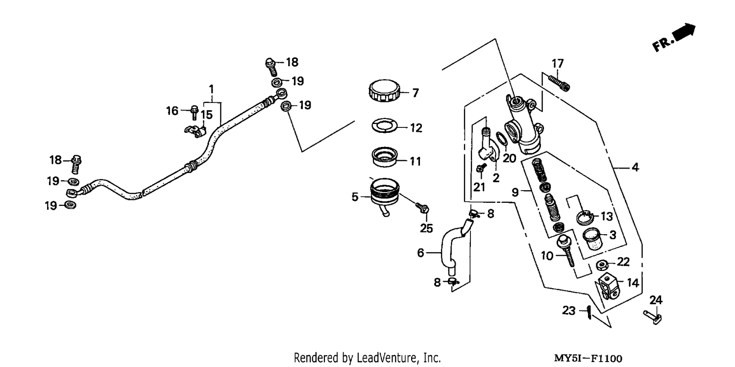 RR. BRAKE MASTER CYLINDER