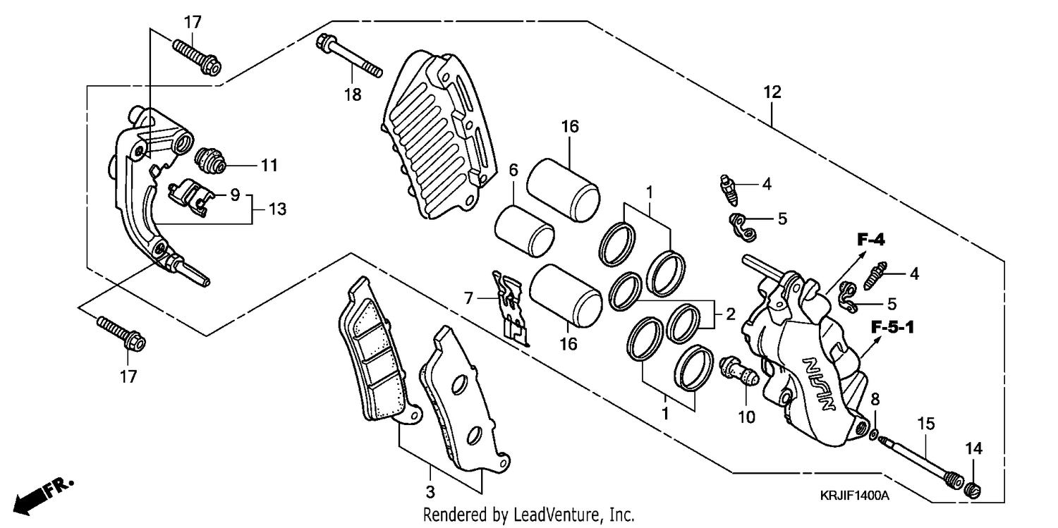 FRONT BRAKE CALIPER (FES1253-5)(FES1503-5)