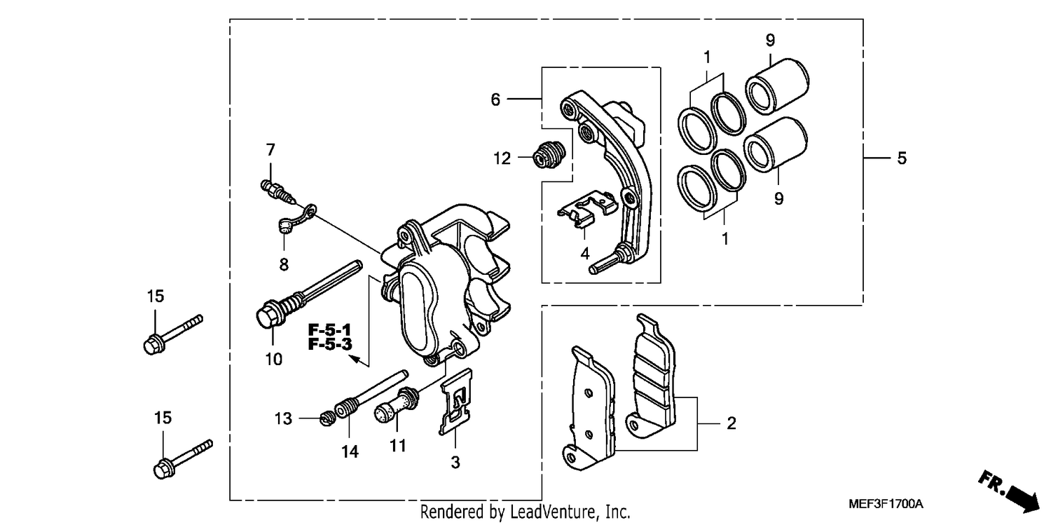 REAR BRAKE CALIPER
