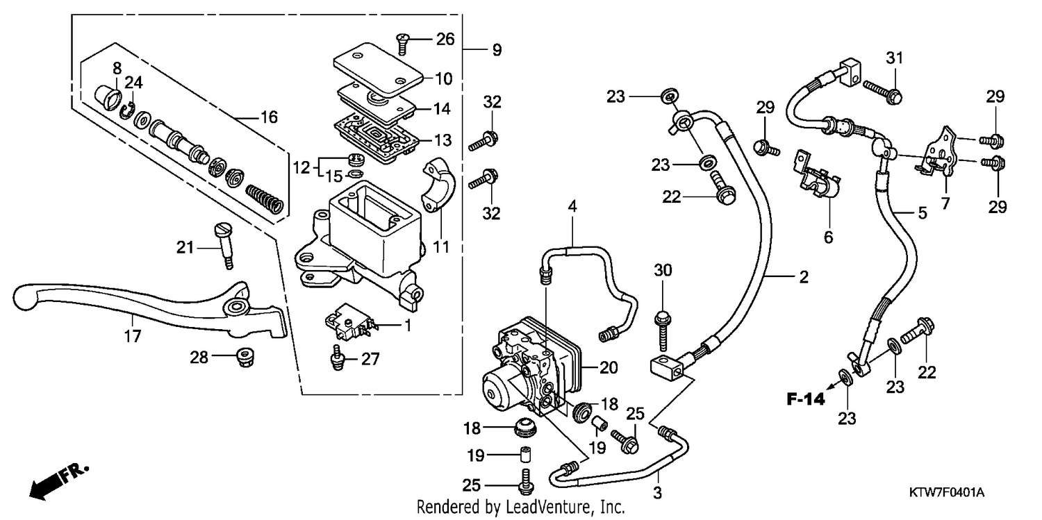 FR. BRAKE MASTER CYLINDER (SH300A/AR)