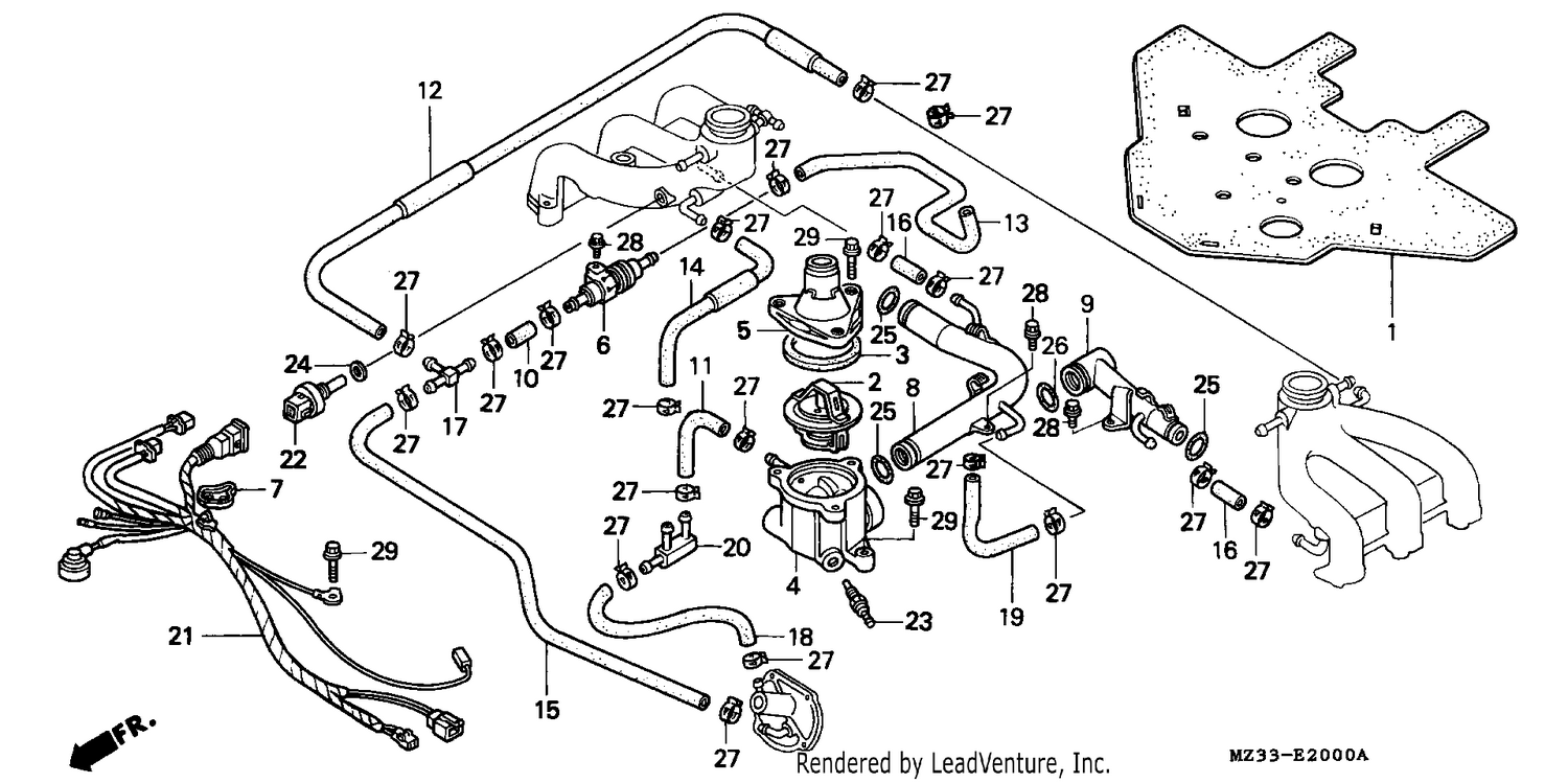 WATER PIPE/THERMOSTAT