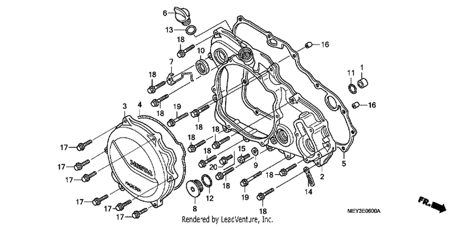 R. CRANKCASE COVER