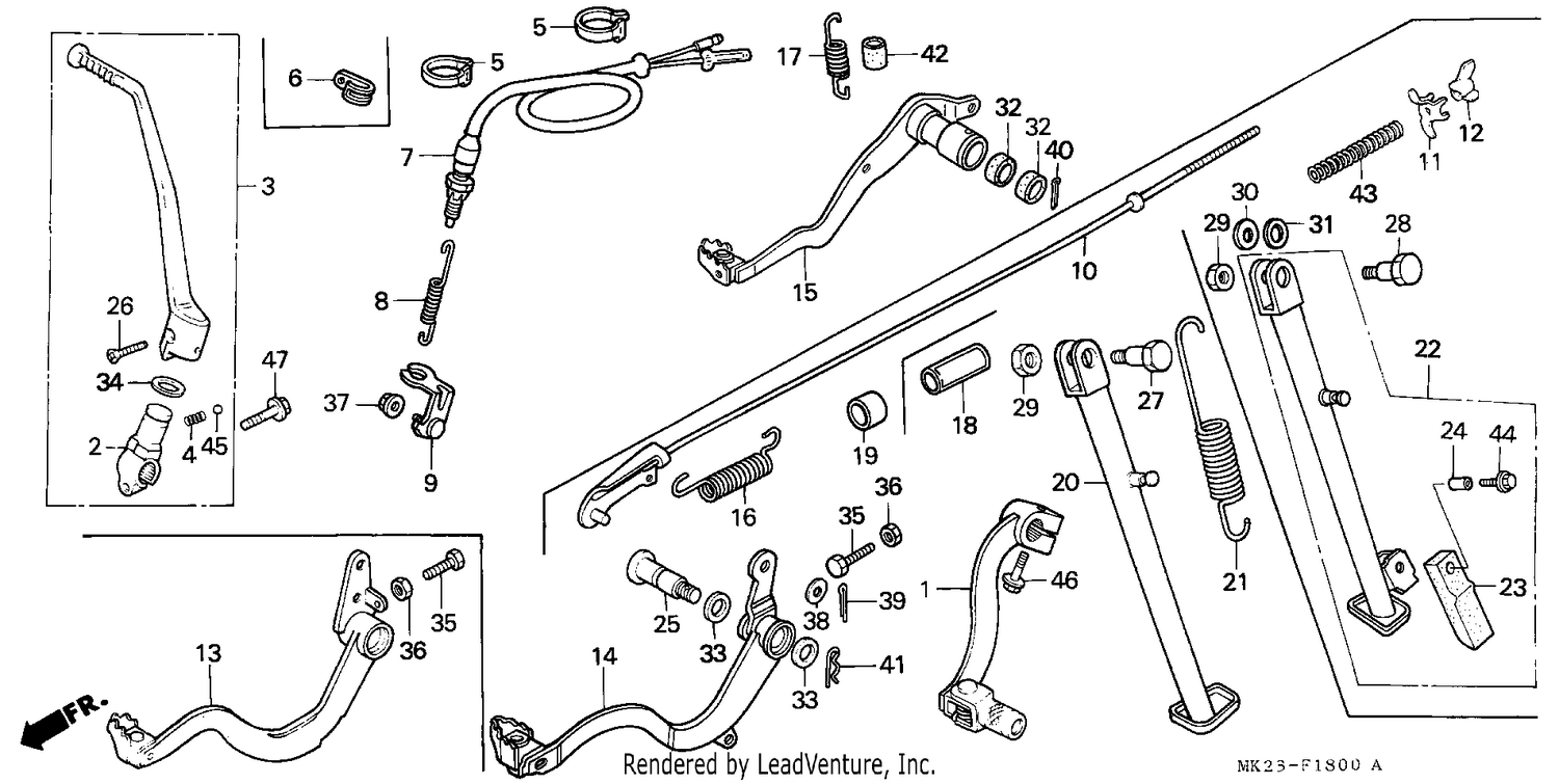 BRAKE PEDAL/CHANGE PEDAL/ SIDE STAND
