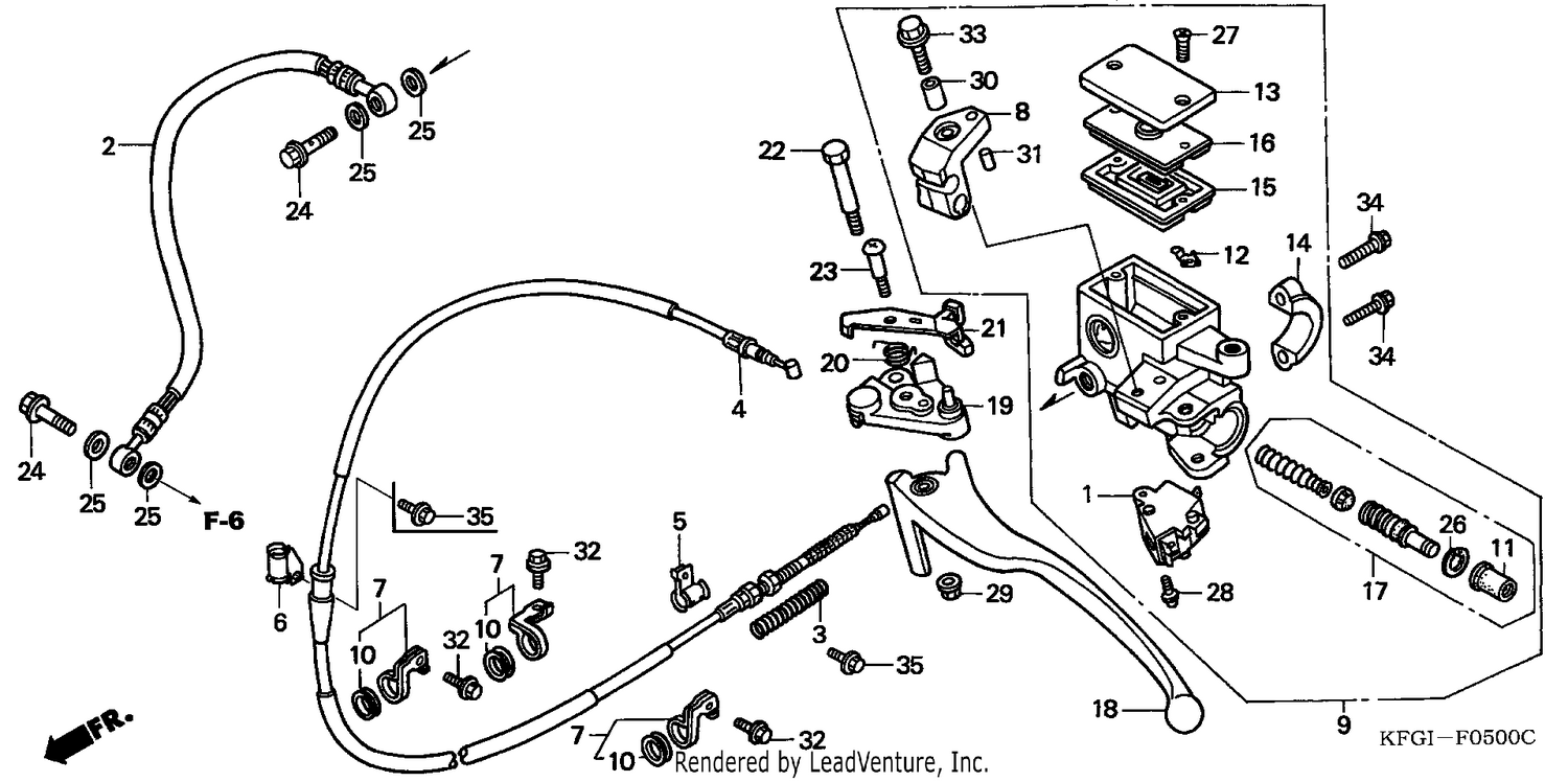 REAR BRAKE MASTER CYLINDER