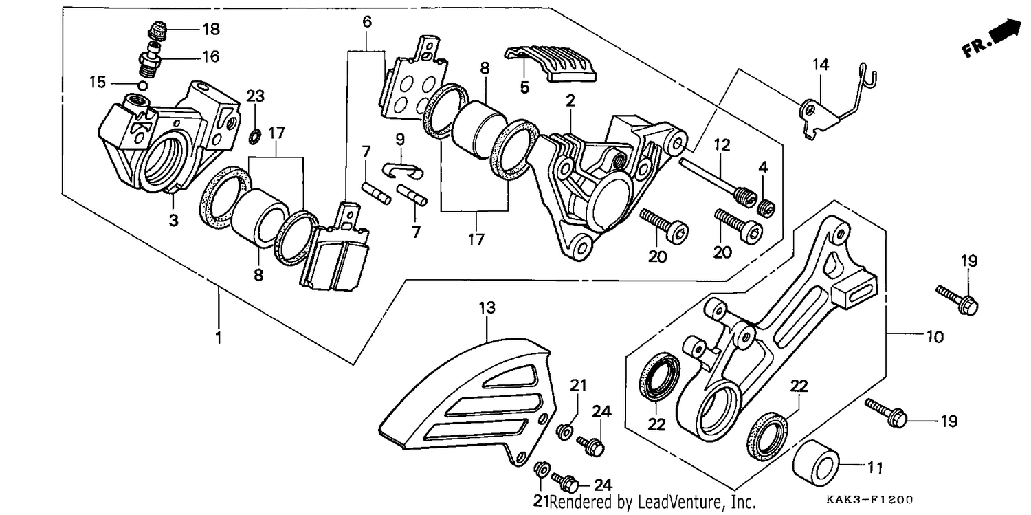 REAR BRAKE CALIPER