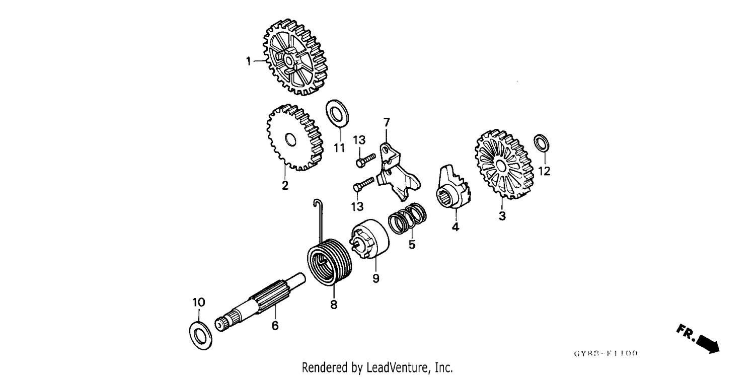KICK STARTER SPINDLE