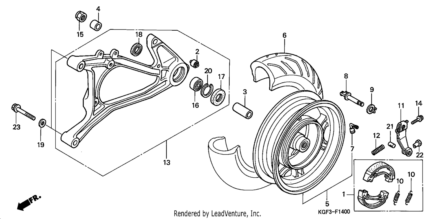 REAR WHEEL/SWINGARM